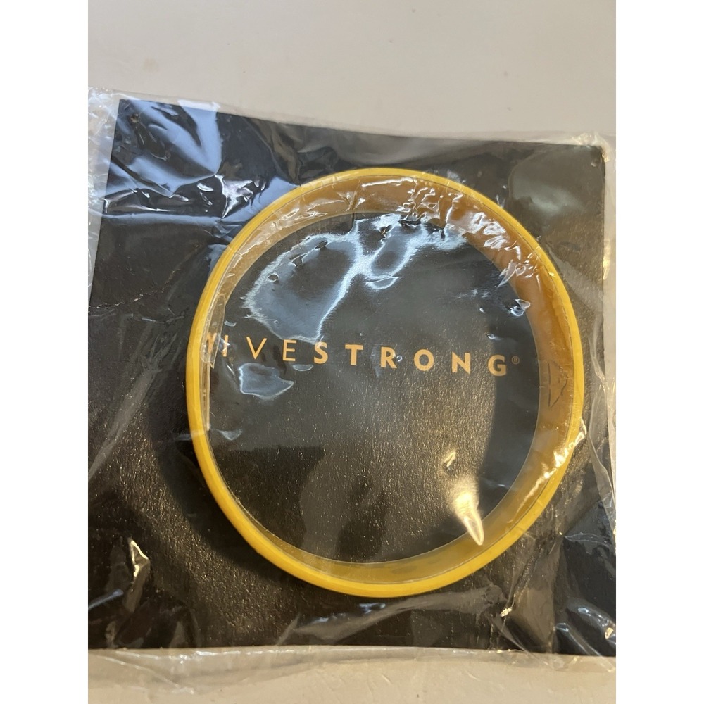 🚀Nike LIVESTRONG Authentic Wristband Bracelet NEW XS-M 7" 180mm  Cancer Yellow